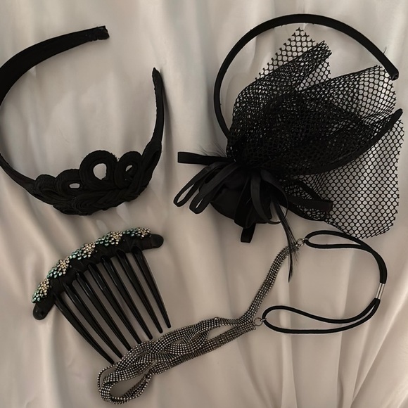 Lot of 4 Black Women's Hair Accessories - Picture 1 of 5